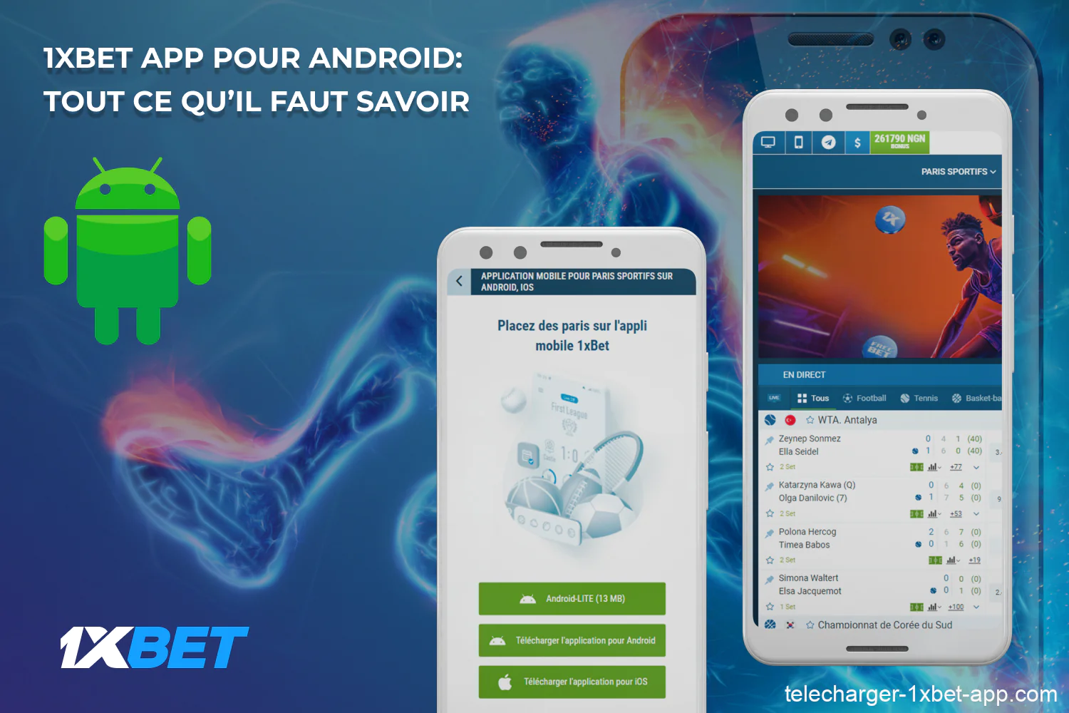 L'application 1xBet pour Android offre un accès complet à tous les services : les joueurs de Côte d'Ivoire peuvent parier, jouer aux machines à sous, activer des bonus et effectuer des transferts d'argent