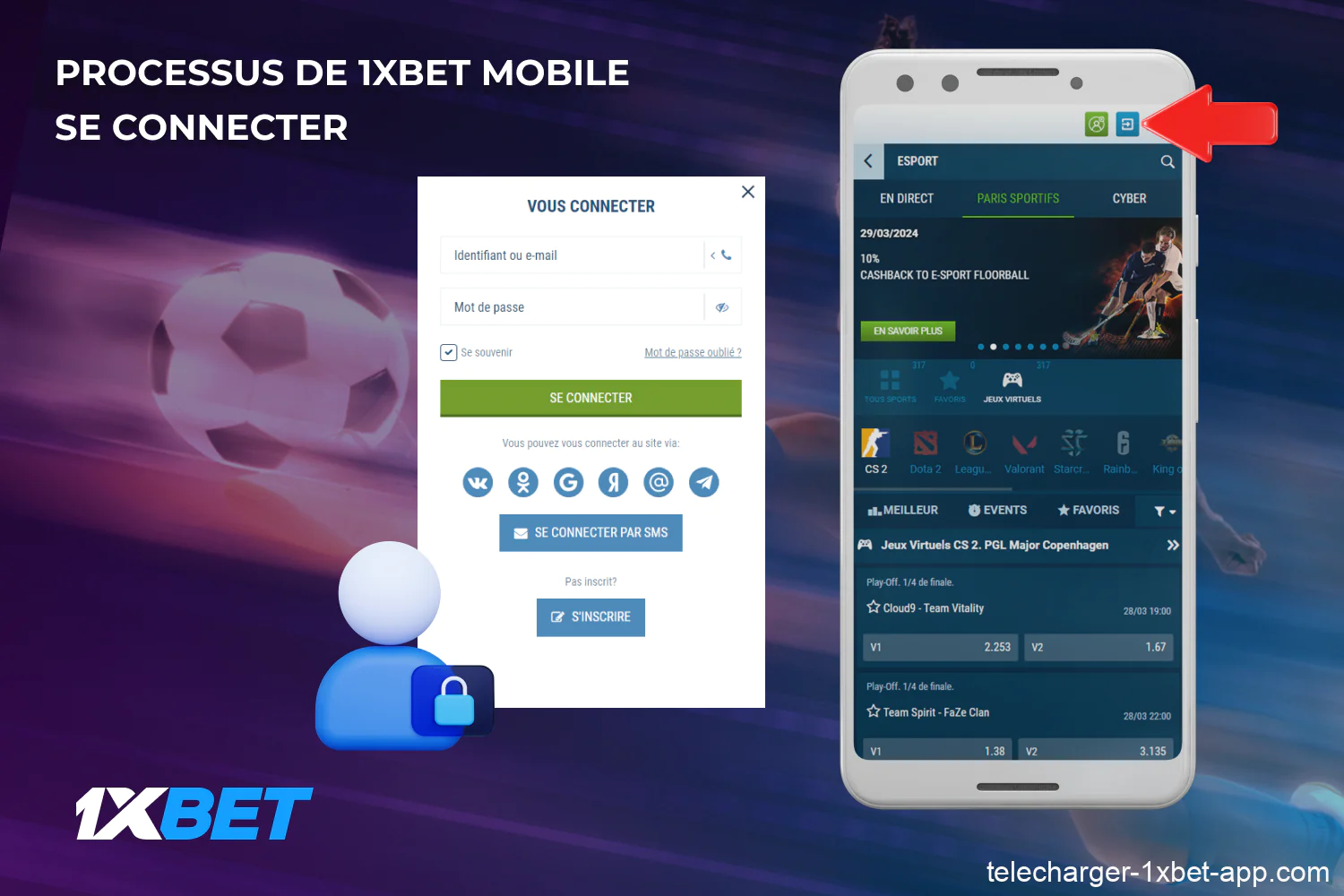 Pour accéder à la liste complète des options de paris, les utilisateurs de Côte d'Ivoire doivent se connecter à 1xBet Mobile